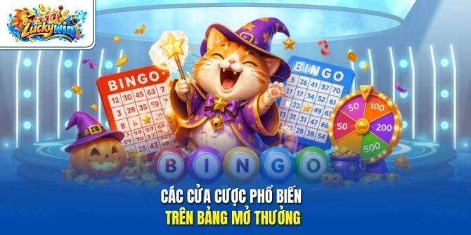 Các cửa cược phổ biến trên bảng mở thưởng
